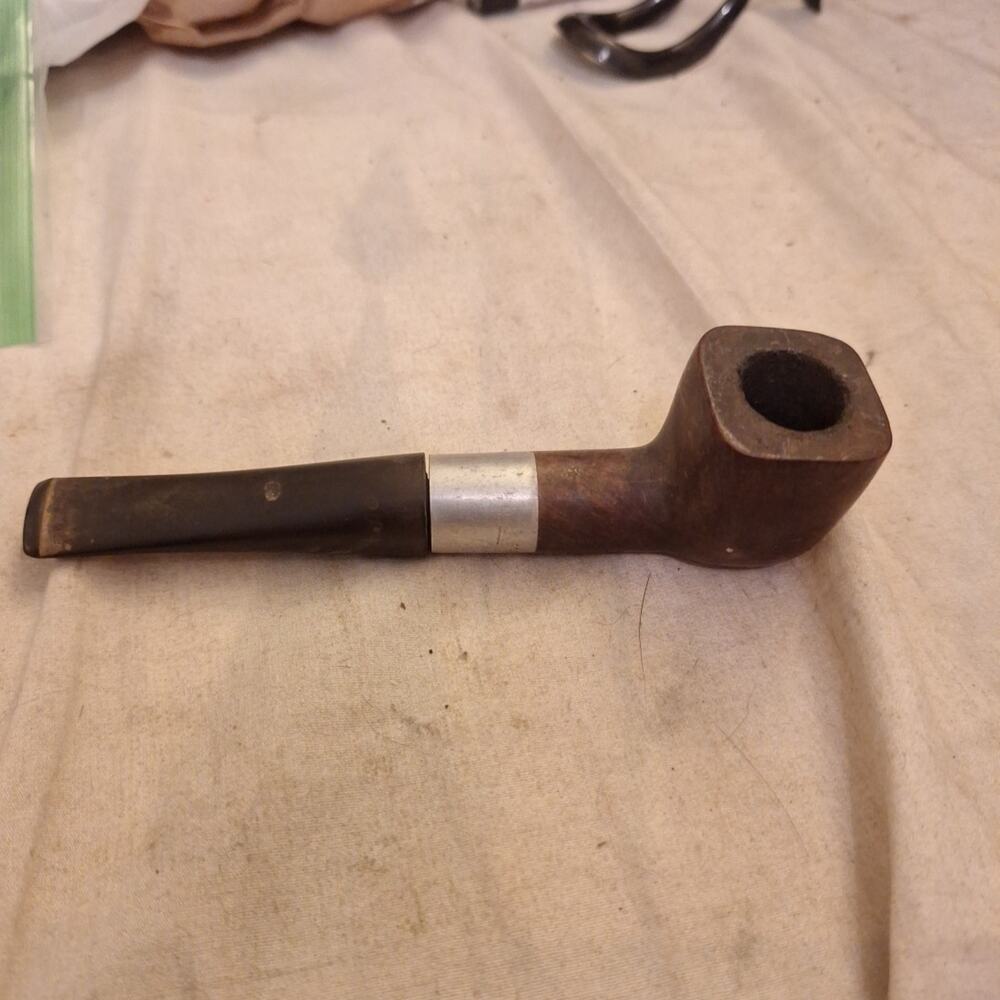 Vintage Estate Smoking Pipe Biltmore Blue Ribbon Imported Briar Square Head